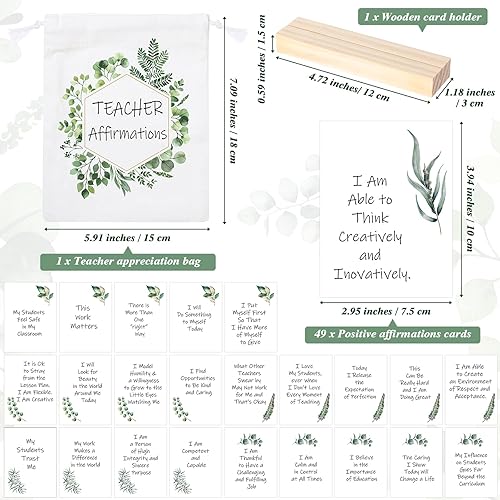 Miniatura 2 de Tarjetas de afirmación para profesores, regalos de agradecimiento para profesores, buenas para nuevos regalos para profesores, 49 tarjetas de
