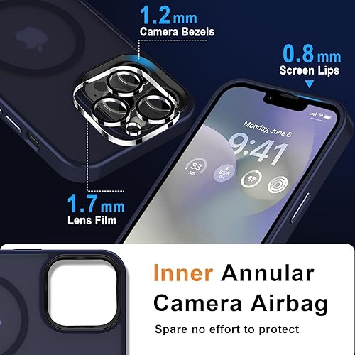 Vista 594 de MOCCA - Funda magnética resistente para iPhone 11 de 6.1 pulgadas, compatible con MagSafe, protector de pantalla de vidrio + protector de lente