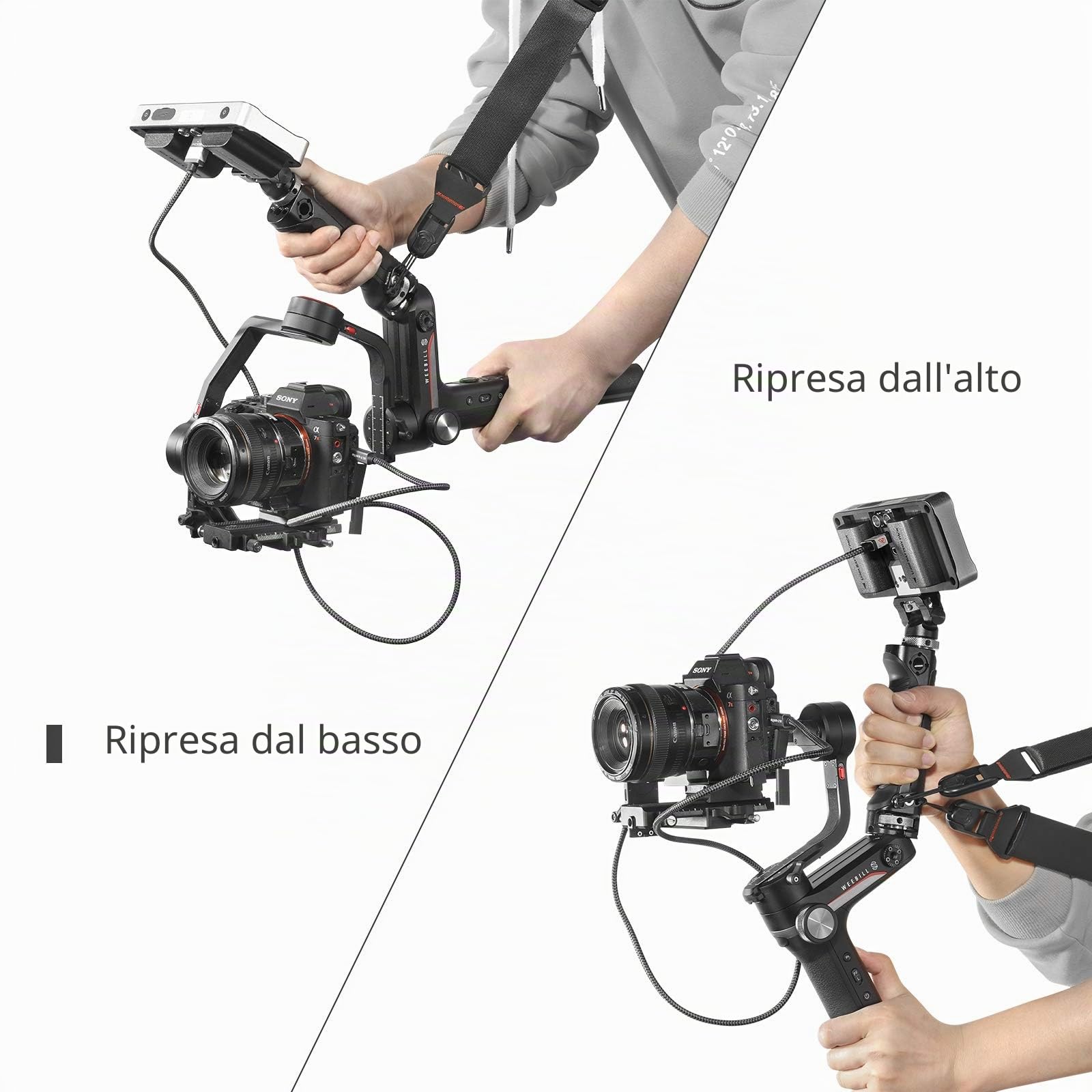 (Nuova Versione) SMALLRIG Handle Impugnatura per Zhiyun-Tech WEEBILL-S con Attacco per Cold Shoe, Diversi Fori Filettati - 2636C