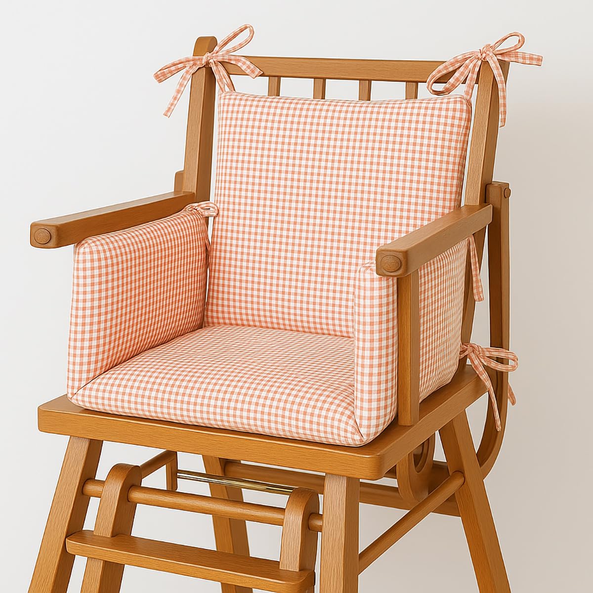 Cojines para tronas marca PAPATE. Modelo Coussin chaise haute Vichy