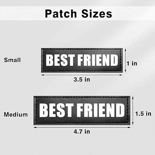 Miniatura 5 de WINSEE Parches reflectantes para perros de servicio, parche de terapia para arnés de perro de servicio (paquete de 2, L)