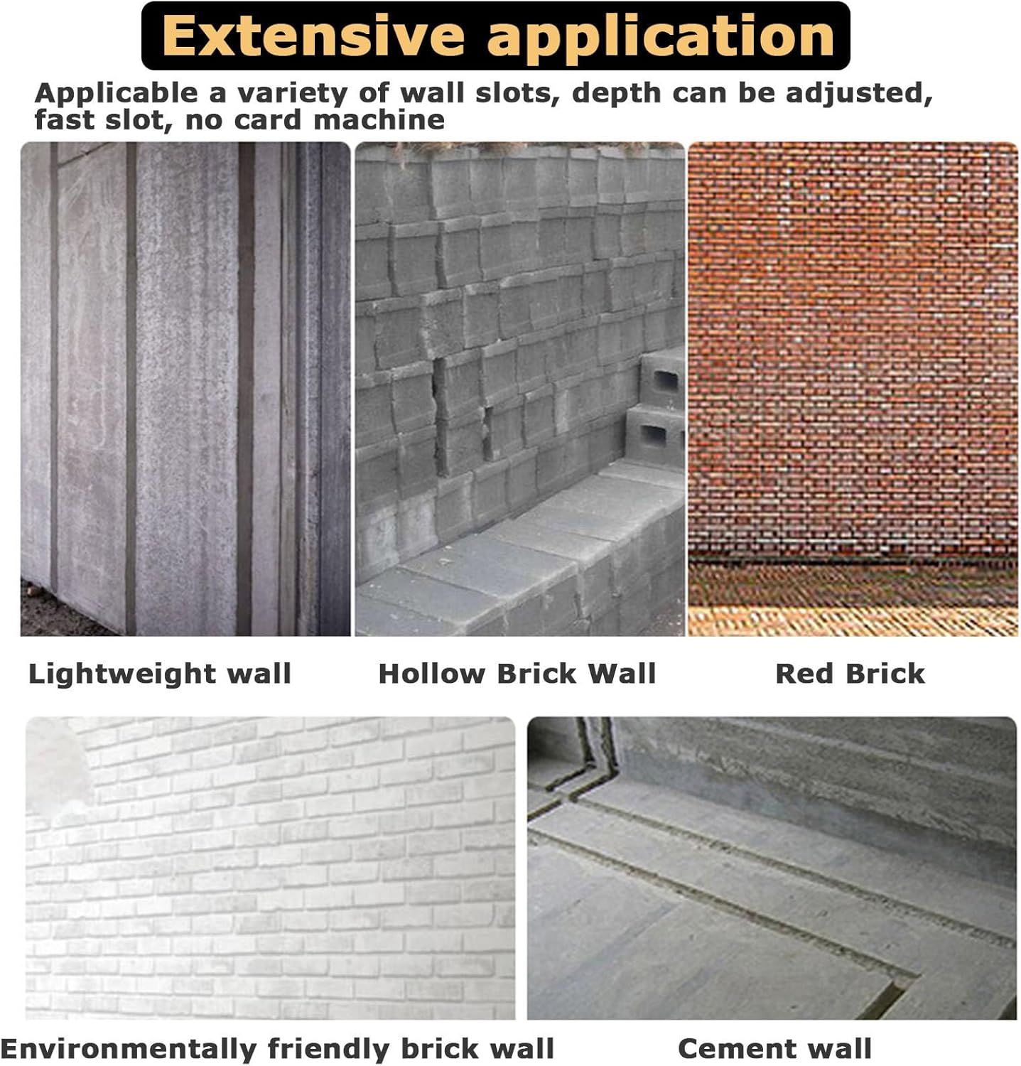 Wall Groove Cutting Machine, Electric Wall Groove Cutting Machine, Concrete Cutting Groove Cutting Machine, Portable Floor Tile Wall Groove Cutter (25+35mm)