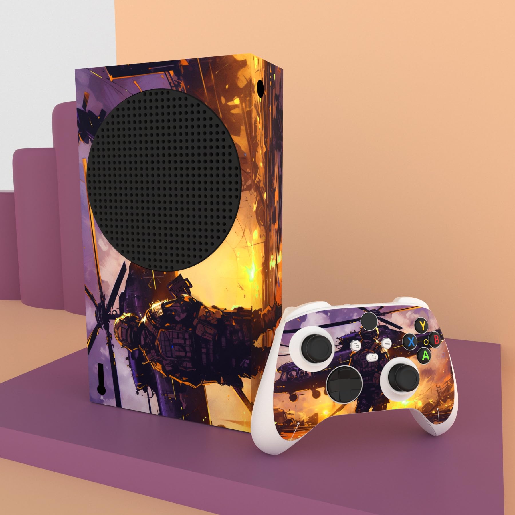 playvital PlayVital Sticker pour Xbox Séries S Manette,Kit de Autocollants Skin Decal pour Xbox Séries S Console-Aube Brisée