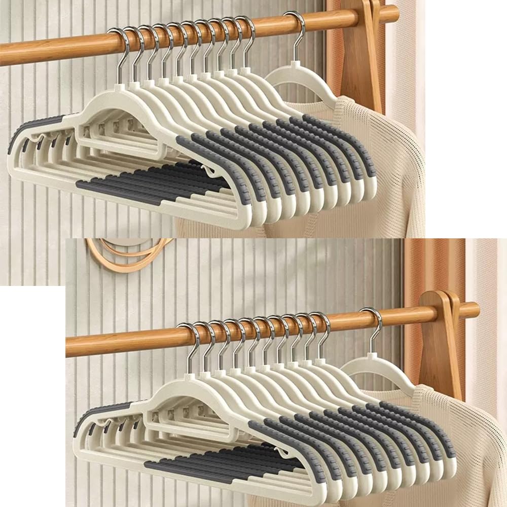 JOMILA Pants Hangers Non Slip Space Saving Pants Hangers Trouser Hangers Stainless Steel Metal Multilayer Pants Hangers Closet Storage for Pants Jeans Shirts Scarfs Ties (20 PACK)