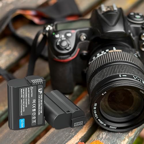 Miniatura 7 de Batería EN-EL15 paquete de 2 unidades de LP EN-EL15 EN EL15a batería recargable de iones de litio compatible con Nikon D7500 D7200 D7100 D7000 D850