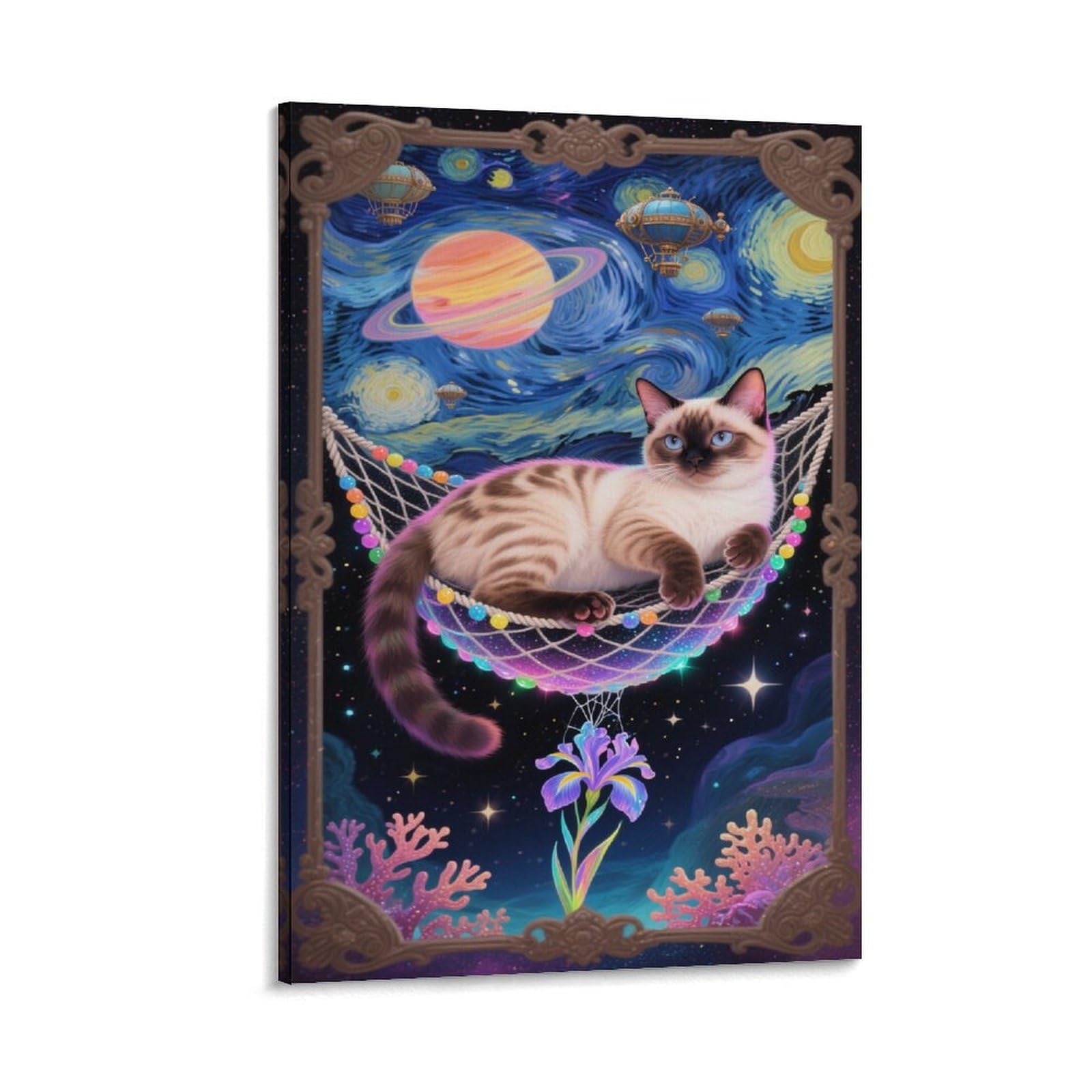 Tableau Chat du Bengale impression sur toile étanche déco 30x45cm