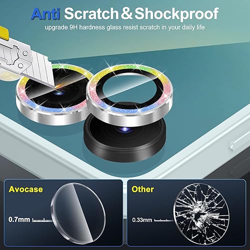 Vista 1262 de para Samsung Galaxy Z Flip 7 Protector de Lente de Cámara, Cubierta de Lente de Vidrio Templado con Anillo de Metal Individual, [Fuerte Adhesión] 1