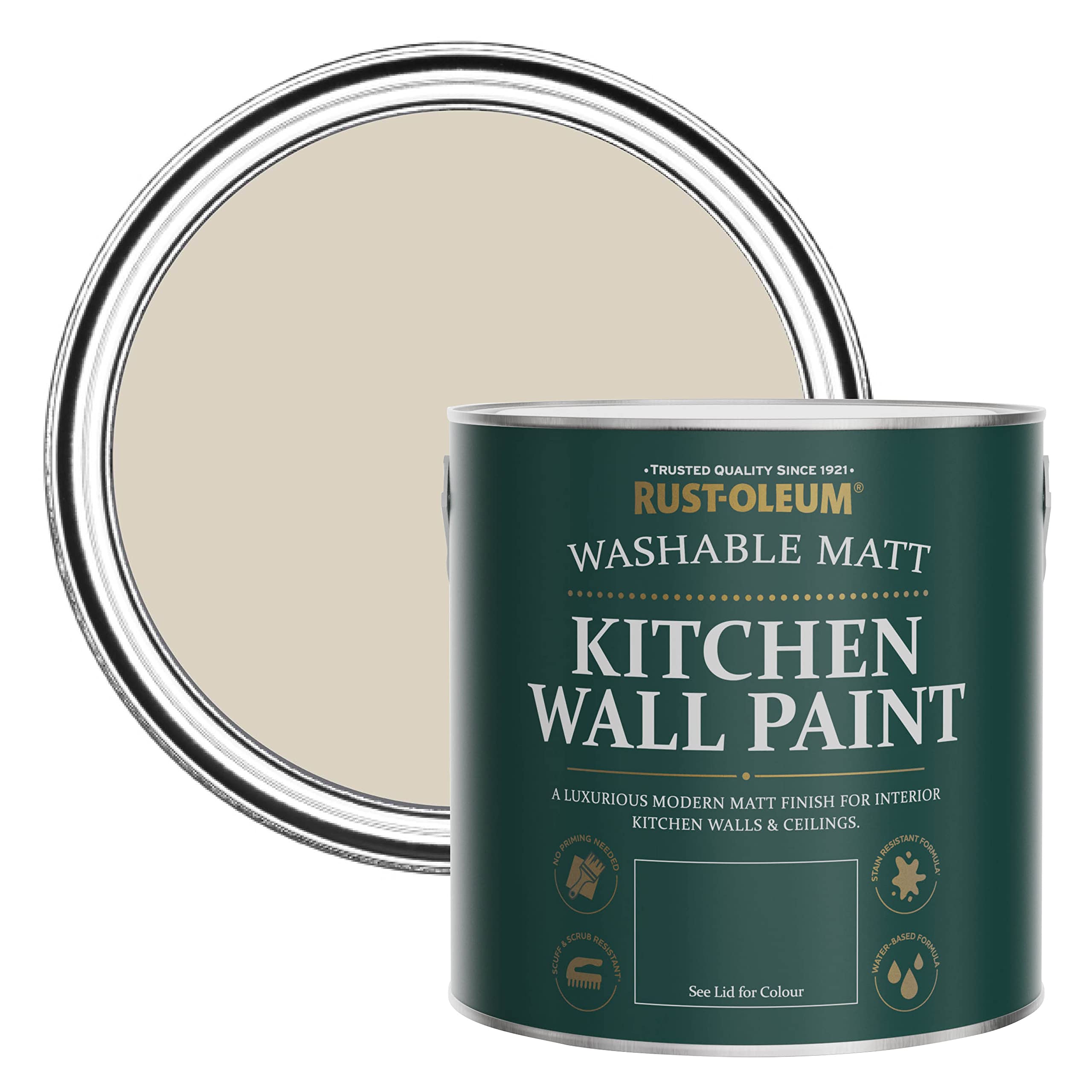 Rust-Oleum  Kitchen Wall Paint Matt  - Hessian 2.5L - Hessian