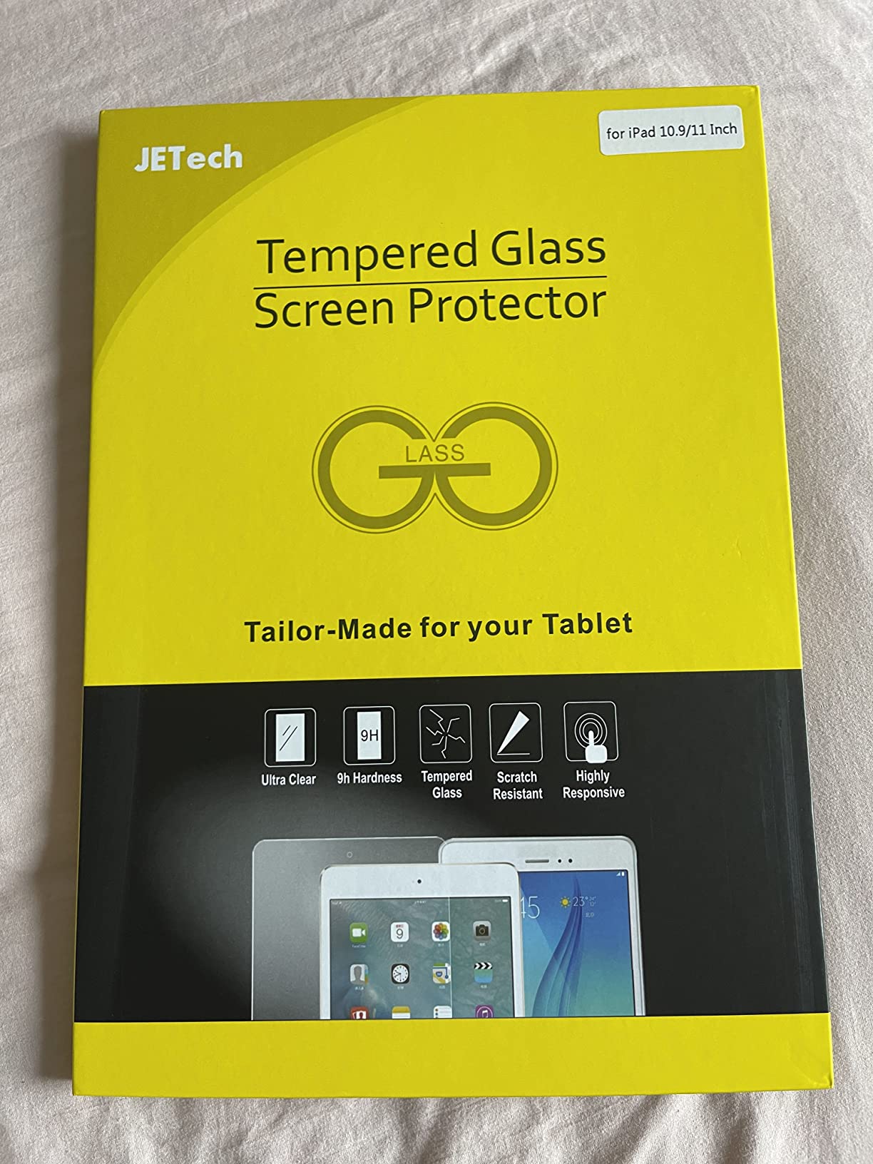 JETech 2Pack Screen Protector for iPad Air 5/4 10.9Inch, iPad Pro 11