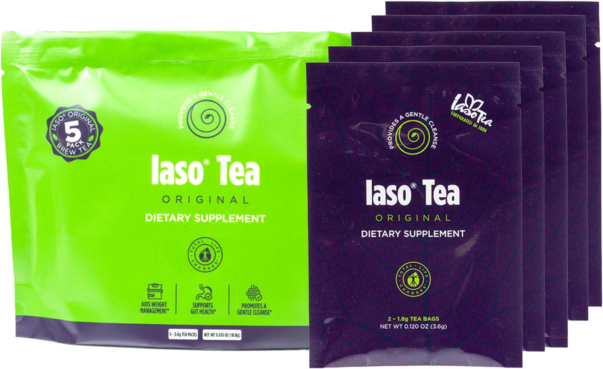 Brewed Tea (Original) - TLC Cleansing Tea & Refreshing Drink Formula for Balanced Lifestyle - 10 Convenient Sachets (5 Packs)
