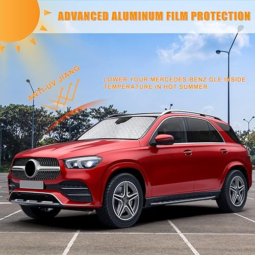 Miniatura 8 de Parasol de repuesto para Mercedes Benz GLS 2019-2023, 6 capas plegables, bloquea los rayos del sol, mantiene tu automóvil fresco (GLS)