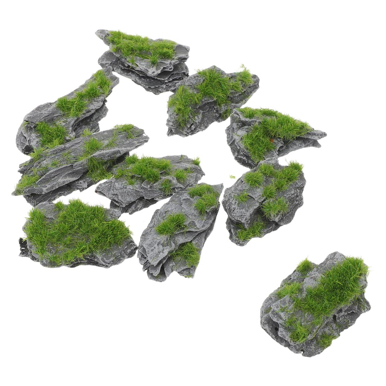 Gatuida Miniature Landscape Rocks: 10pcs Modelling Scenery Stones Fake Scale Model Landscape Building for Sand Table, Diorama, Basing and Architecture Models