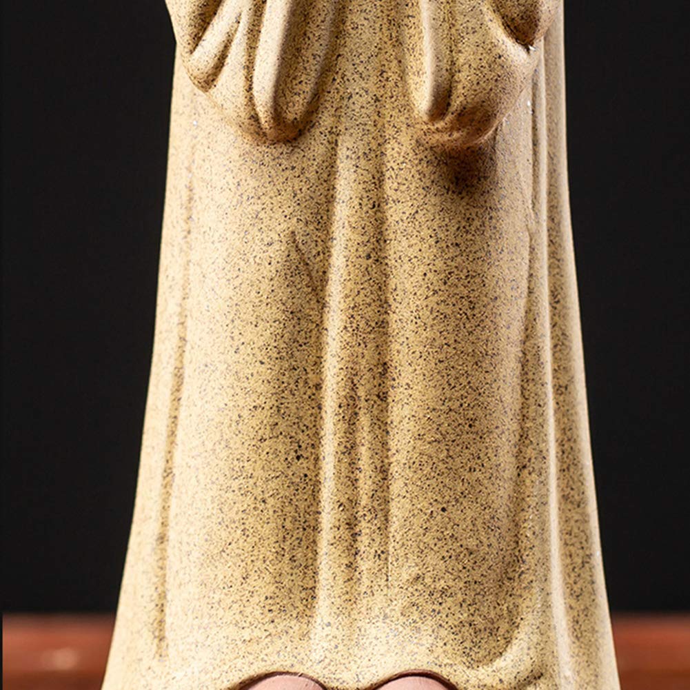 Meditazione Zen Buddha Statua Figurine, Religione Scultura Arredamento per Interni per la casa, Studio Soggiorno Ufficio Ceramica Decorazioni Ornamenti,B