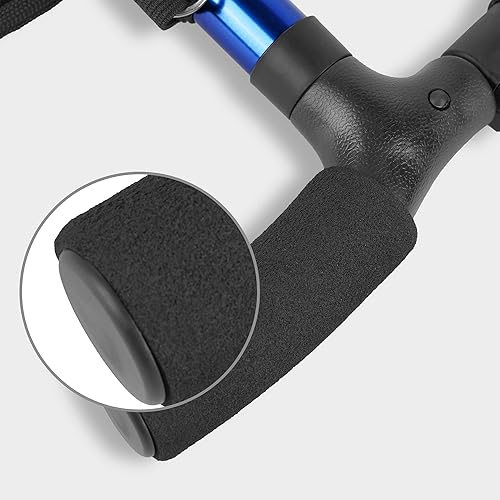 Miniatura 6 de Bastón plegable con luz LED, bastones ajustables para hombres y mujeres, bastón para ancianos con mango de cojín y base cuádruple pivotante para