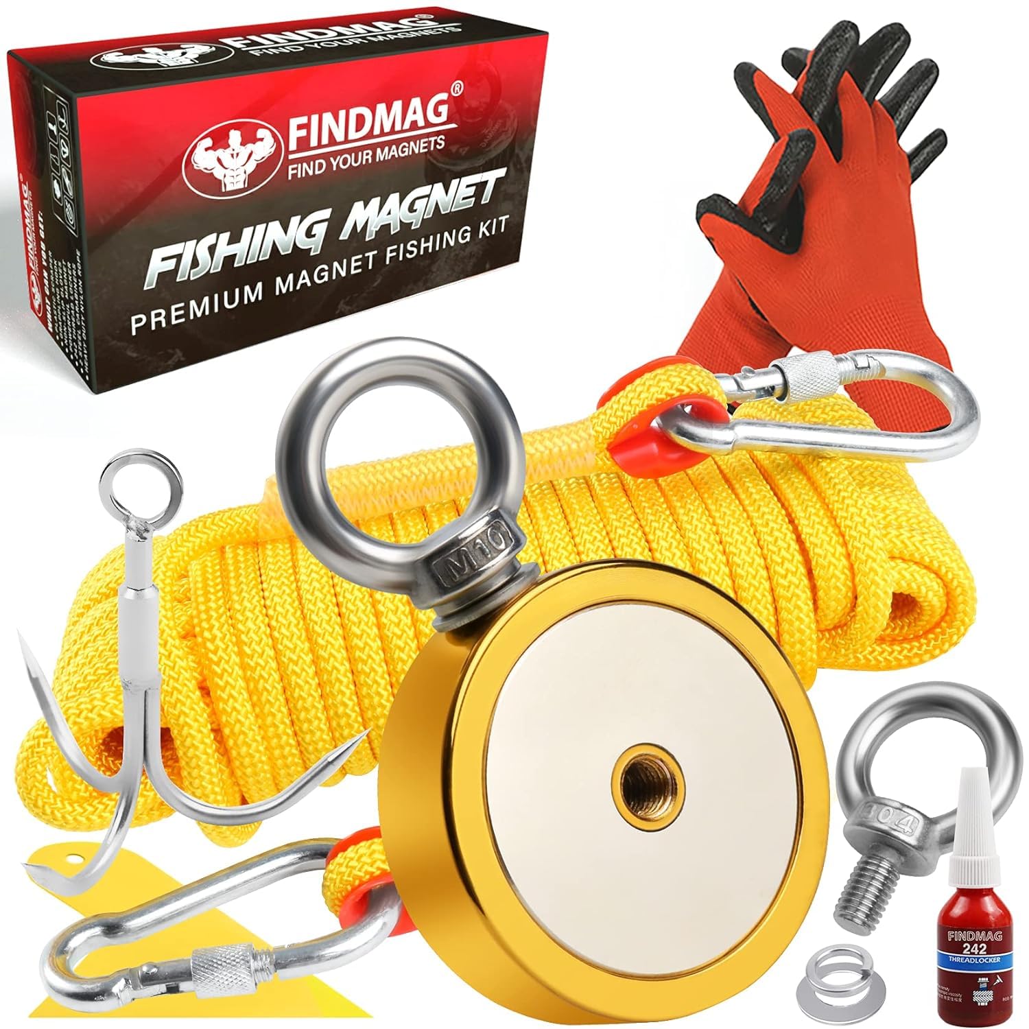 FINDMAG 1000 LBS Fishing Magnet Kit - Powerful Magnet -1