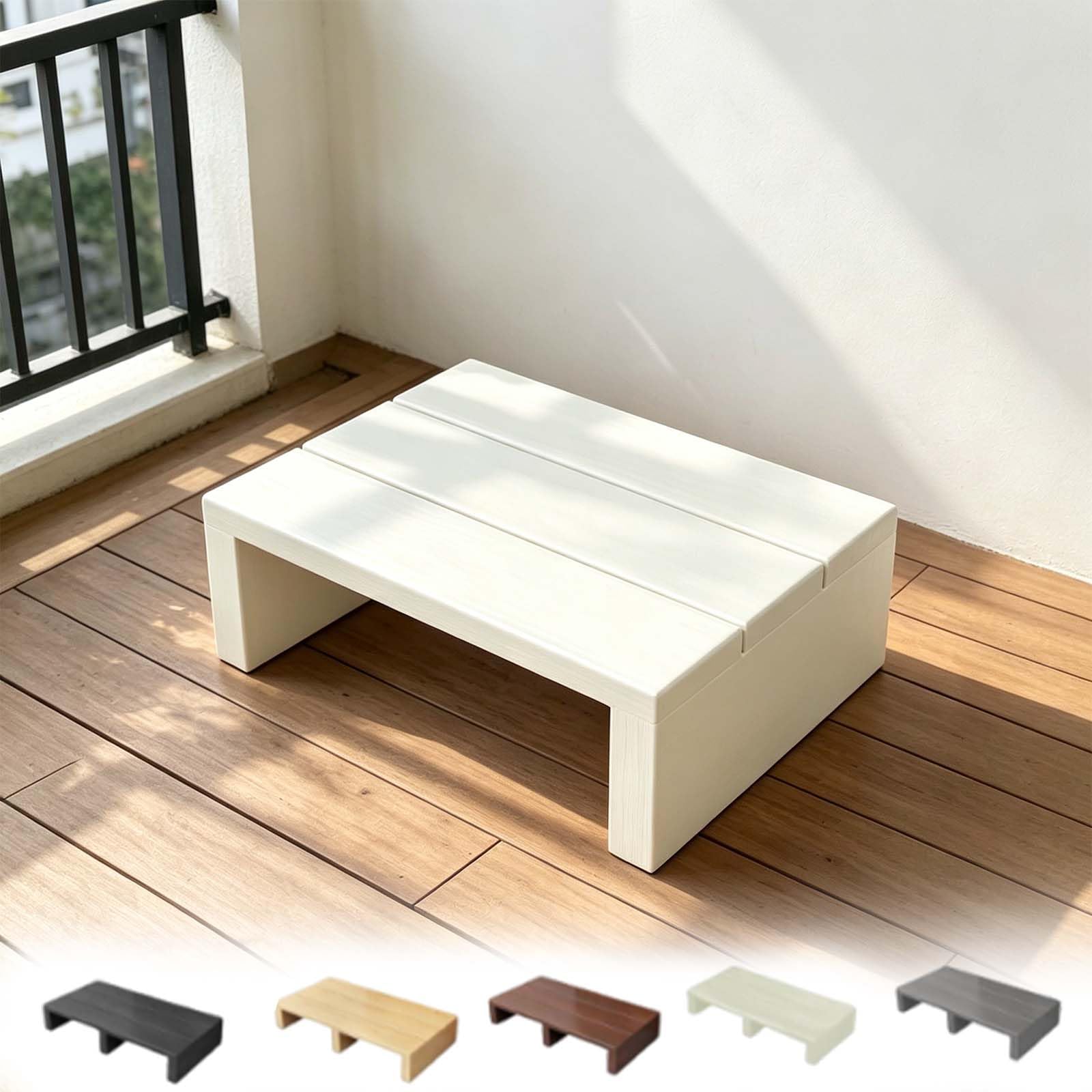 Falenia Wooden Step Stool,Non-Slip Outdoor Half Step, for High Beds Solid Wooden Mobility,for Deck Bathroom Garages,Anti-tipping,Mobility Stepping Stools,No Assembly Required.