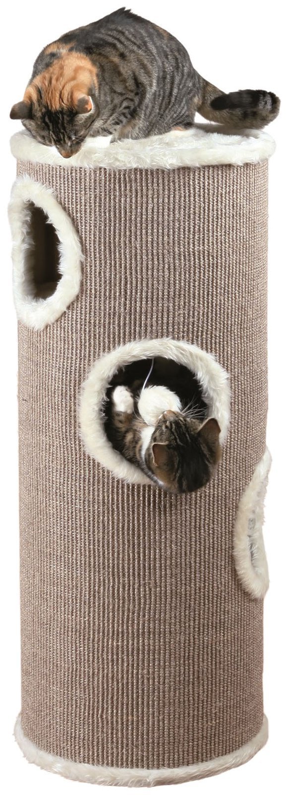 Trixie Colonne à Griffes Edoardo pour Chat – Taupe et crème – 100 cm
