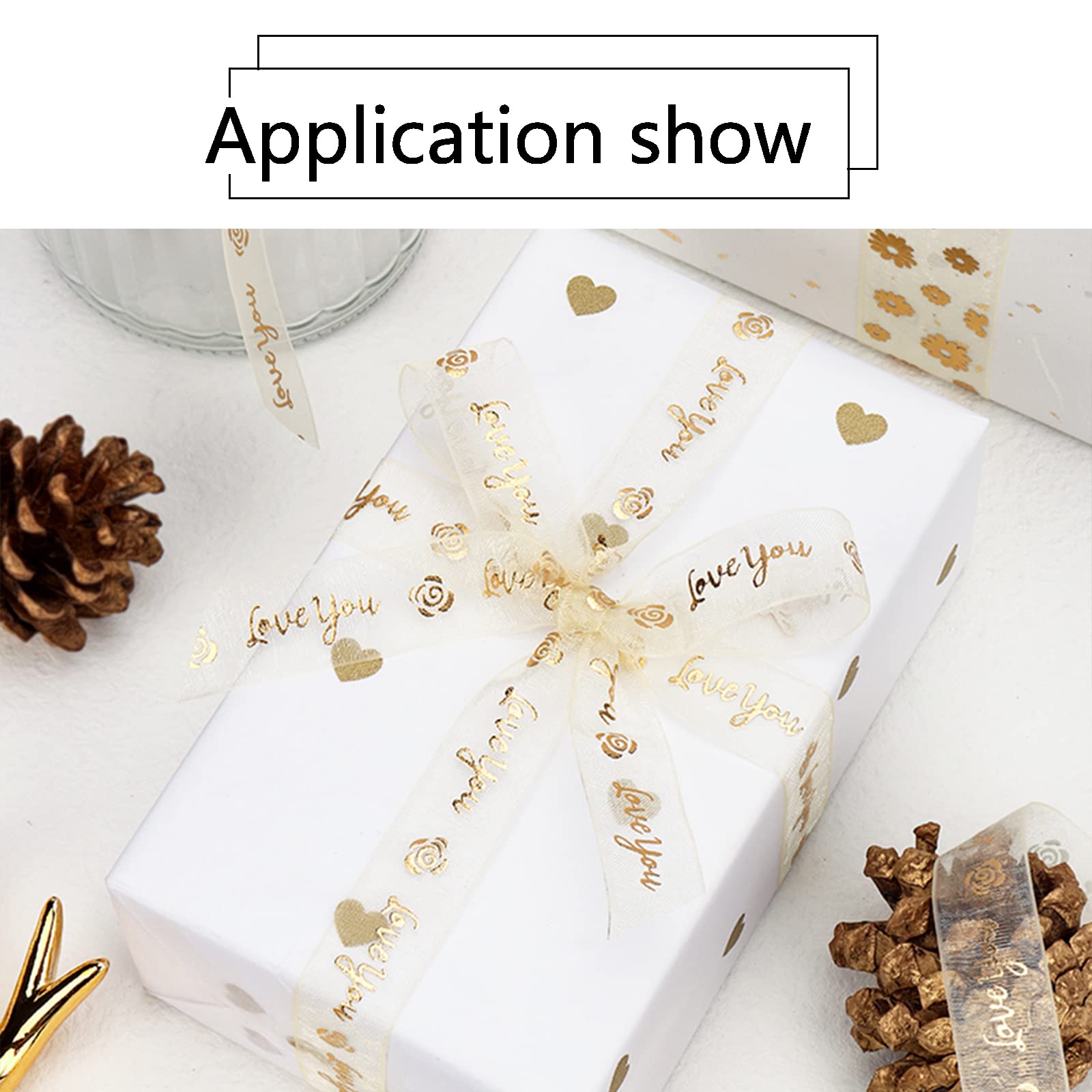 Ruban JE T'AIME En Coton Blanc - Parfait Pour Emballer Tes Cadeaux Avec Amour