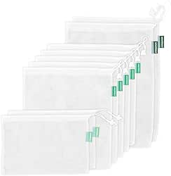 Earthwise Reusable Mesh Produce Bags - See Through - Set