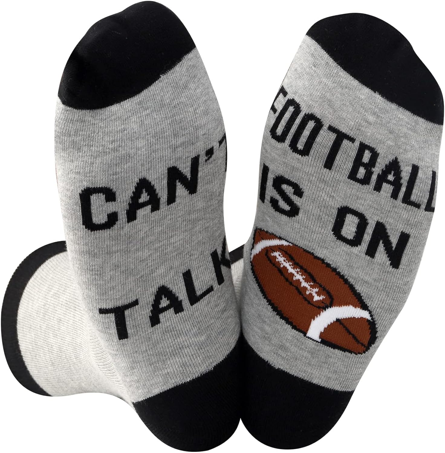 JTOUK Regalo para amantes de los juegos de fútbol, regalo de cumpleaños de fútbol Can't Talk, calcetines divertidos para fanáticos del fútbol