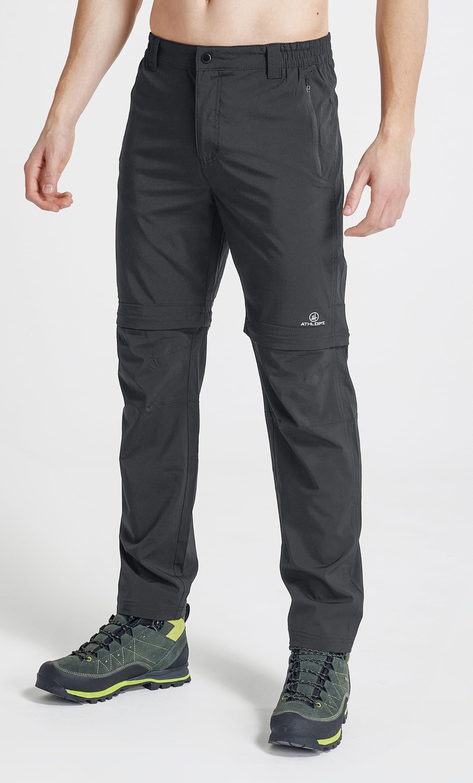 Herren Kurze und Lange Wanderhose/Funktionshose/Wandershort mit praktischen Taschen