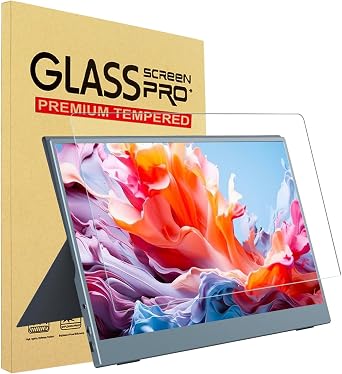 YINOVEEN 16 Inch Tempered Glass Screen Protector for 16" ARZOPA/MNN/KYY/VILVA/ASUS/FANGOR/ViewSonic/QQH Portable Monitor, 9H Hardness,Scratch Resistant