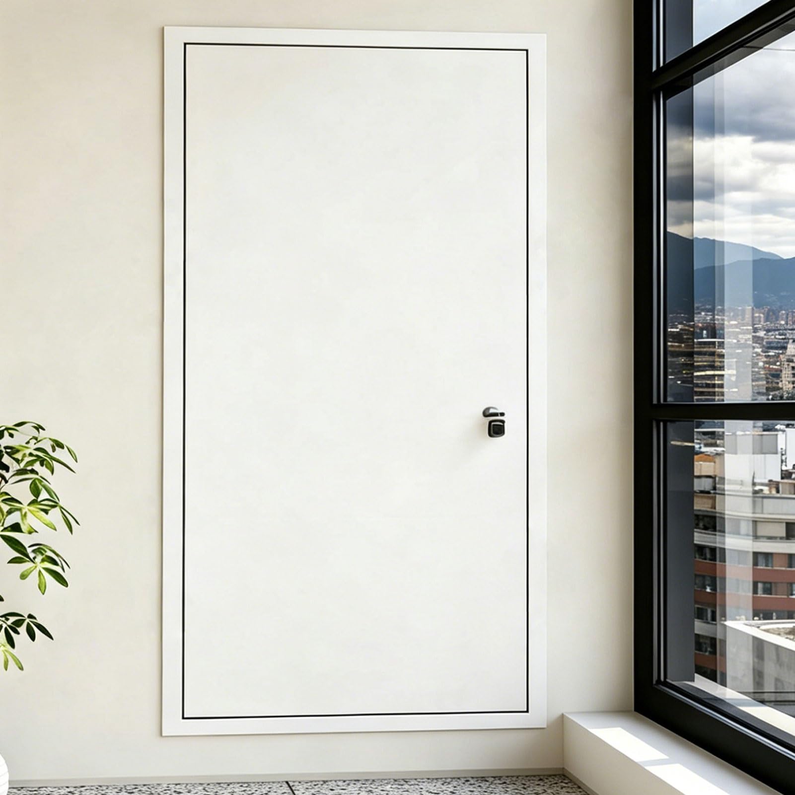 Sxbhdm One Color Plasterboard Access Panel 32X32 Inch, Aluminium Frame Flush Fit Inspection Hatch, Removable Door For Wall Ceiling Loft & Plumbing Wiring(20X28in/51X71cm)