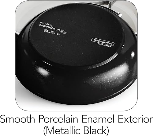 Miniatura 8 de Tramontina Sartén de aluminio de 11 pulgadas negro metálico, 80110022DS