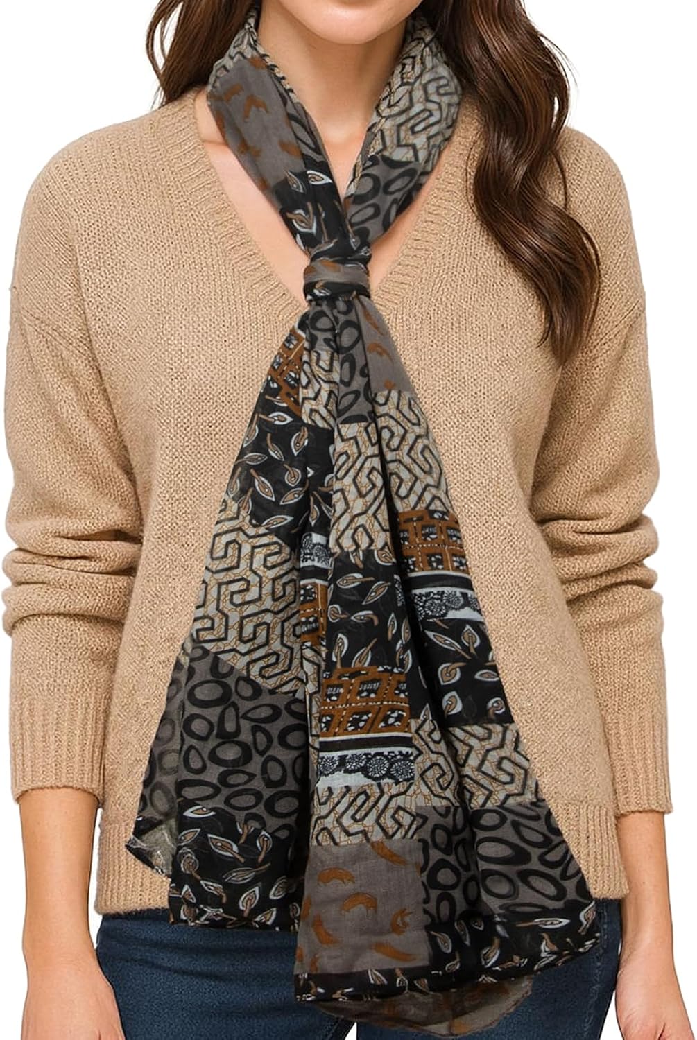 RIIQIICHY Scarf for Women Fashion Scarf Floral Print Scarves for Women Lightweight Spring Summer - Image 4