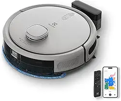 Aspirador de po robo Electrolux conectado automatico varre aspira passa pano ERB62 bivolt branco sensor antiqueda