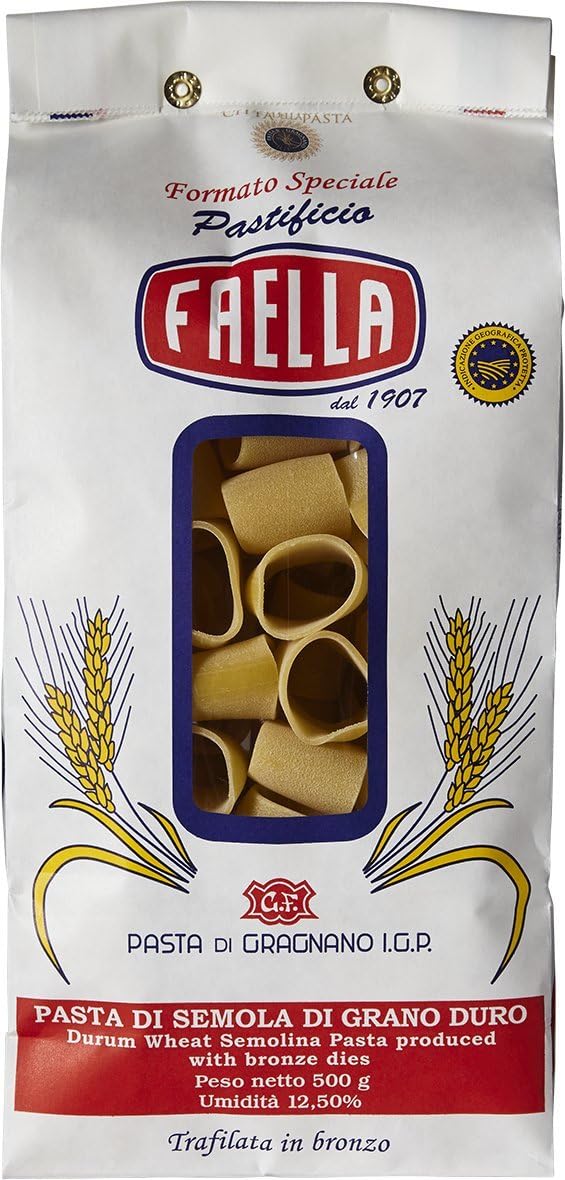 Faella Mezzi Paccheri Pasta - IGP Gragnano - 1.1 lbs