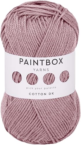 Miniatura 53 de Paintbox Yarns Hilo DK 100% Algodón 1.76oz (50g), 137 Yardas (125m) - Vino Tinto para Crochet, Tejer - Hilo Suave y Ligero de Doble Punto para Ropa