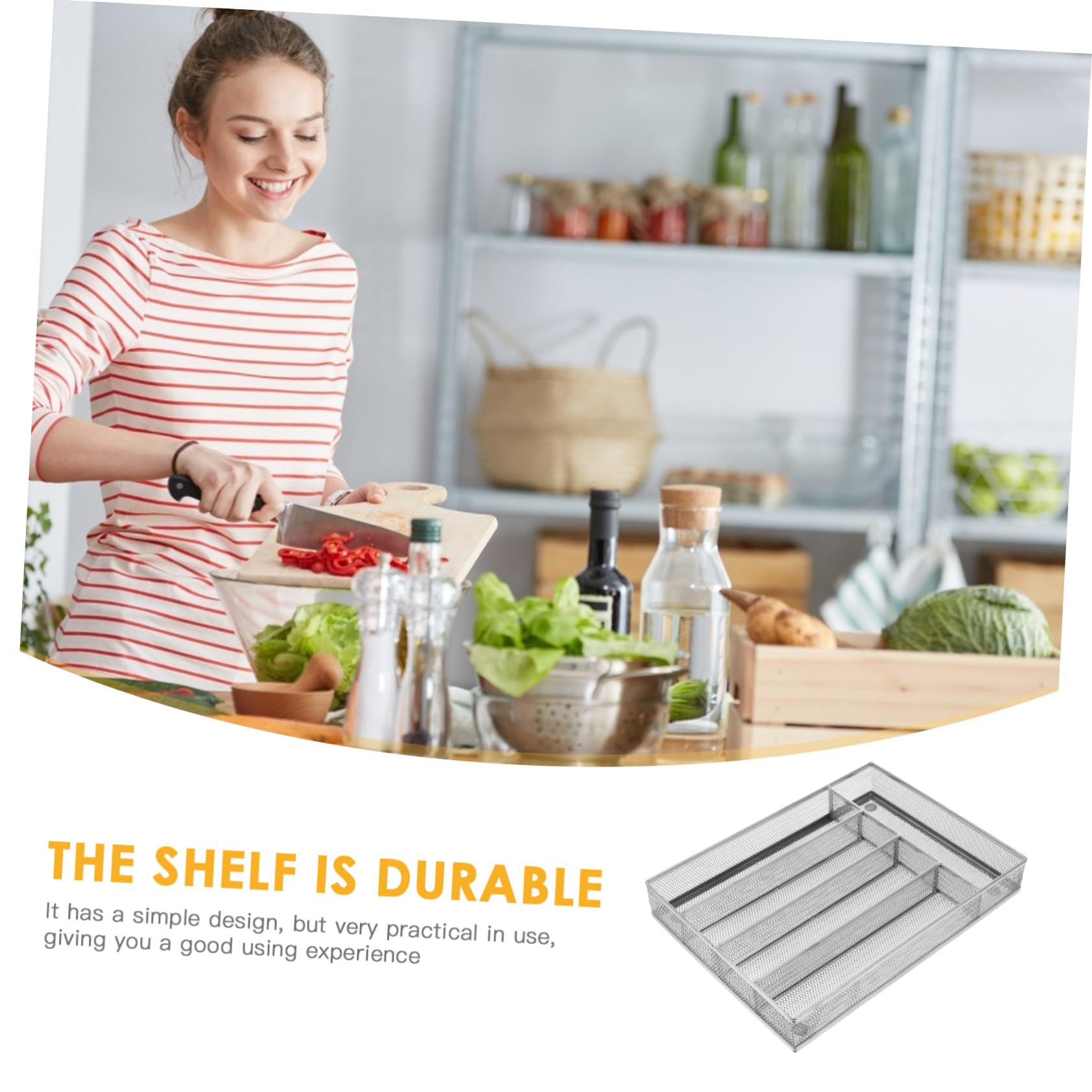 Mikinona 1pezzi Organizer Per Cucina Carbonio Divisa Per Utensili e Design Antiscivolo Adatto Per e Ristoranti