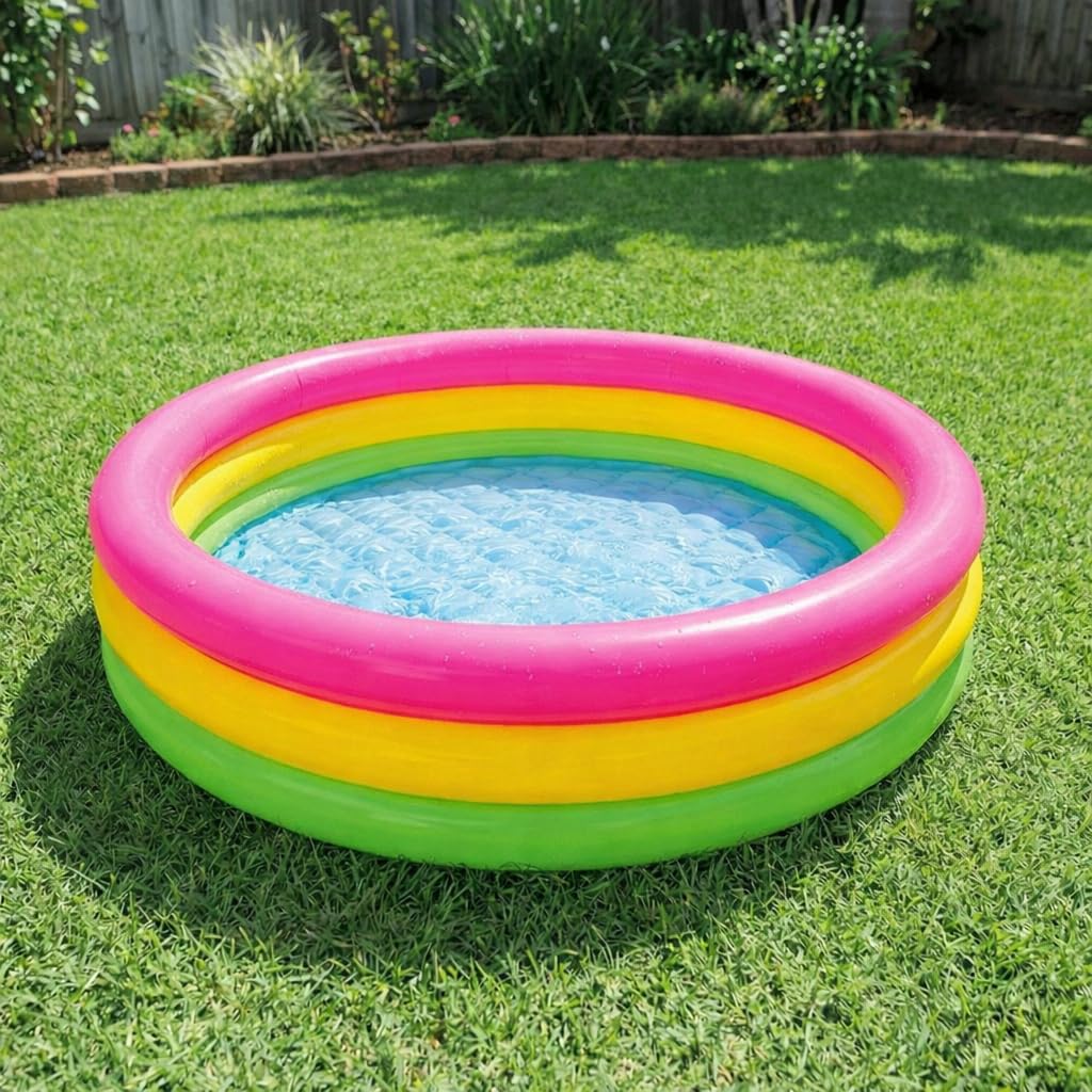 Btag Premium Inflatable Family Swimming Pool for Kids & Adults | Extra-Large 24x6 inch 2 Feet 3-Layer Striped Bath Tub Without Pump for Home & Outdoor Use-picture-26
