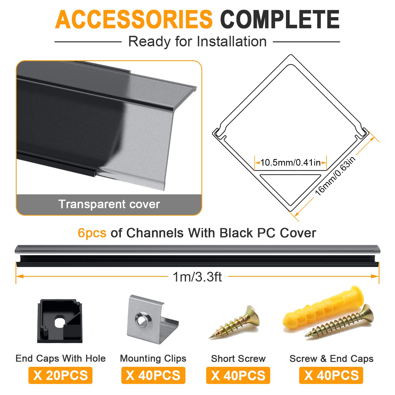 VINGO 10x1m LED Aluminium Profil LED Aluprofil Alu Schiene Leiste Inner Modelle Für LED Streifen Eloxiert Leuchte U Form 81963185