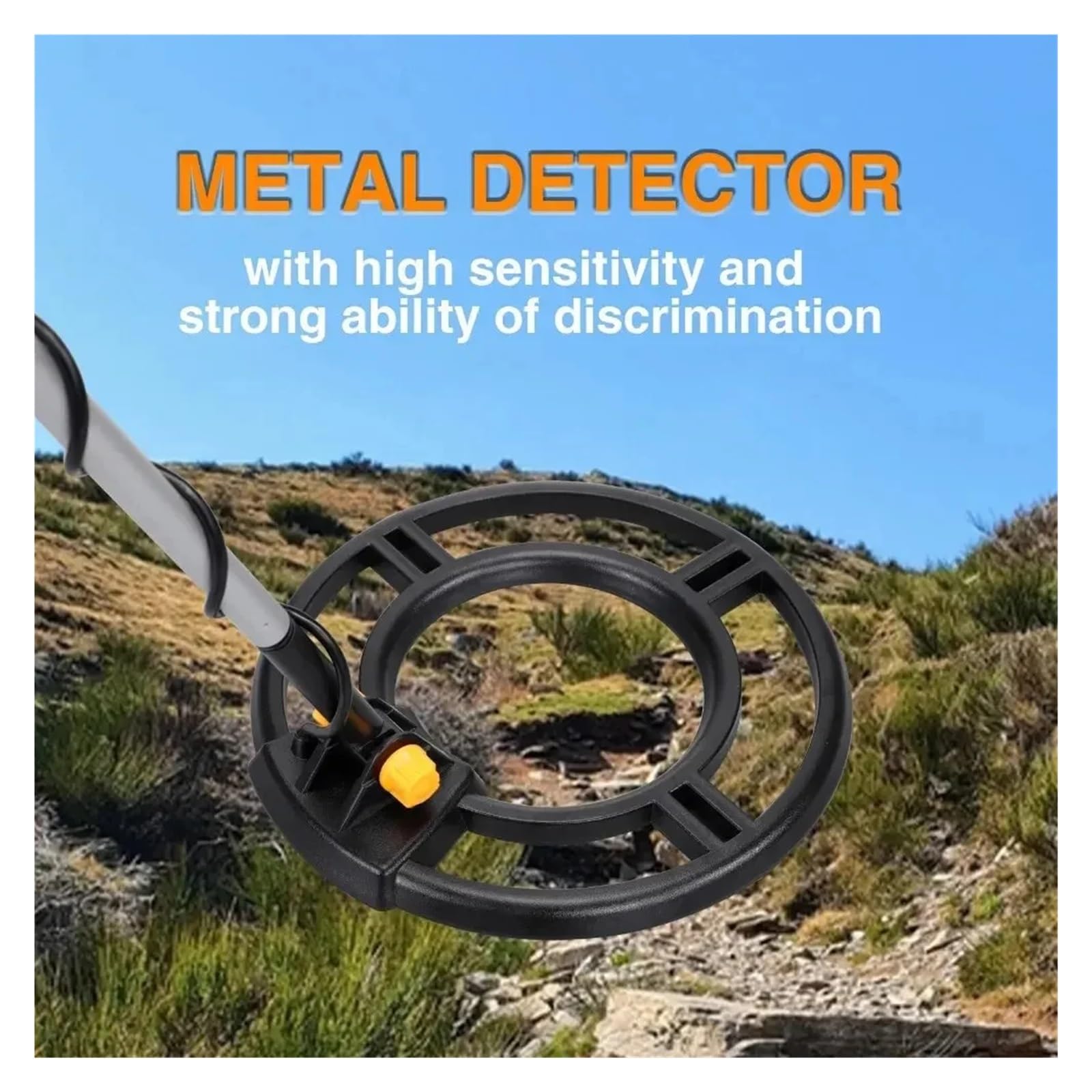 Metal Detector Professionale Sotterraneo Pinpointer Rilevatori D'oro Alta Sensibilità Cacciatore Di Tesori Gioielli Rilevazione Precisa(Metal)