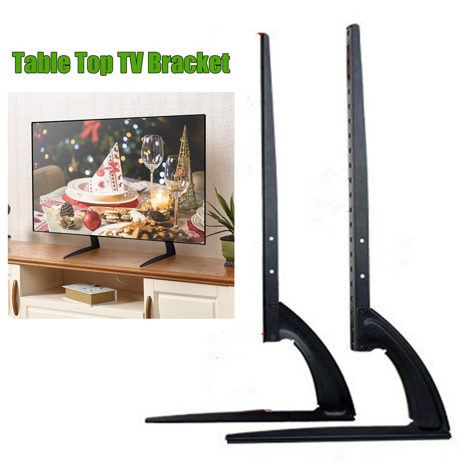 Supporto universale per TV LCD LED da 30 a 70 pollici, altezza regolabile, supporta fino a 35 kg, gambe rimovibili, design robusto per casa e ufficio