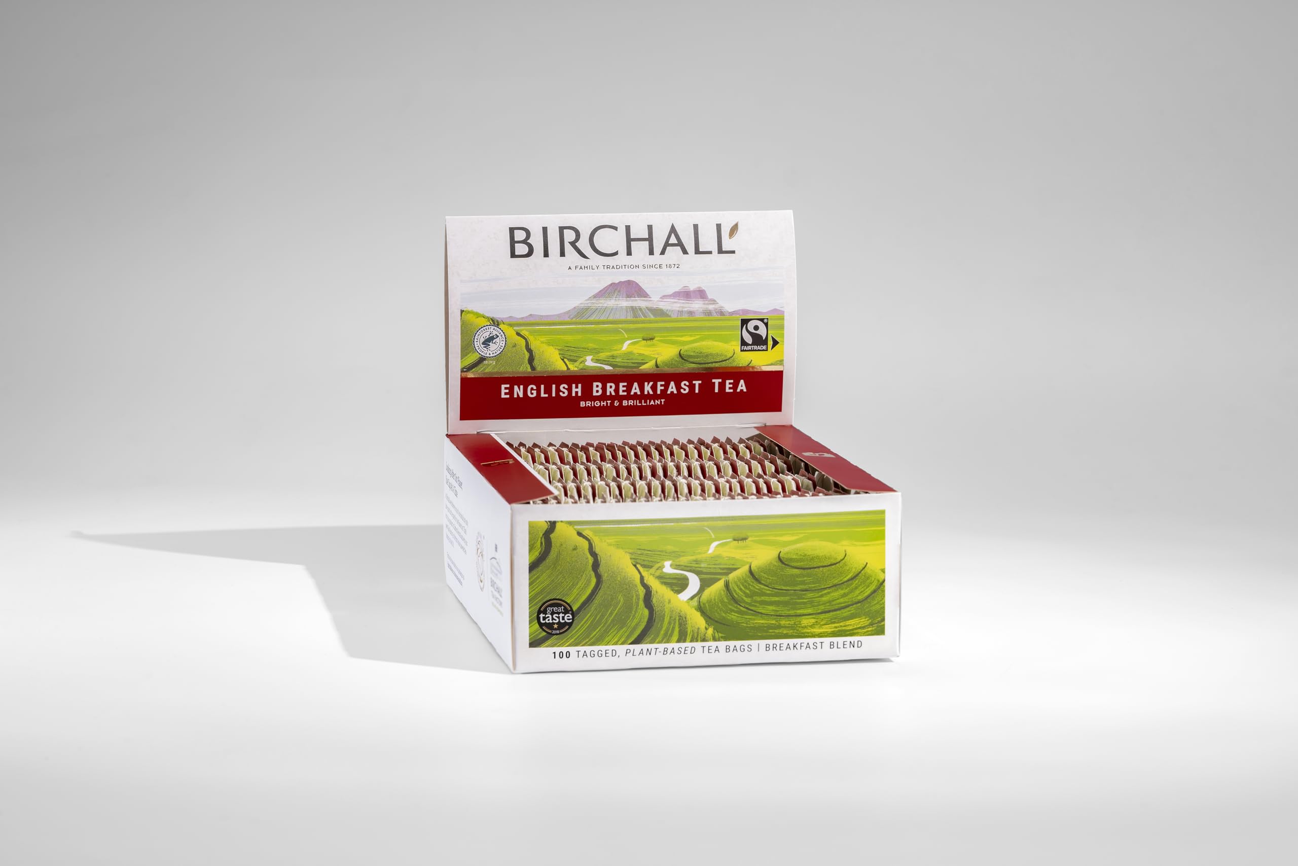 BirchallTea | English Breakfast Tea | Black Tea | 1 Pack of 100 Plant-Based Tagged Tea BagsRainforest AllianceFairtrade InternationalRainforest AllianceFairtrade InternationalRainforest AllianceFairtrade InternationalRainforest AllianceFairtrade International