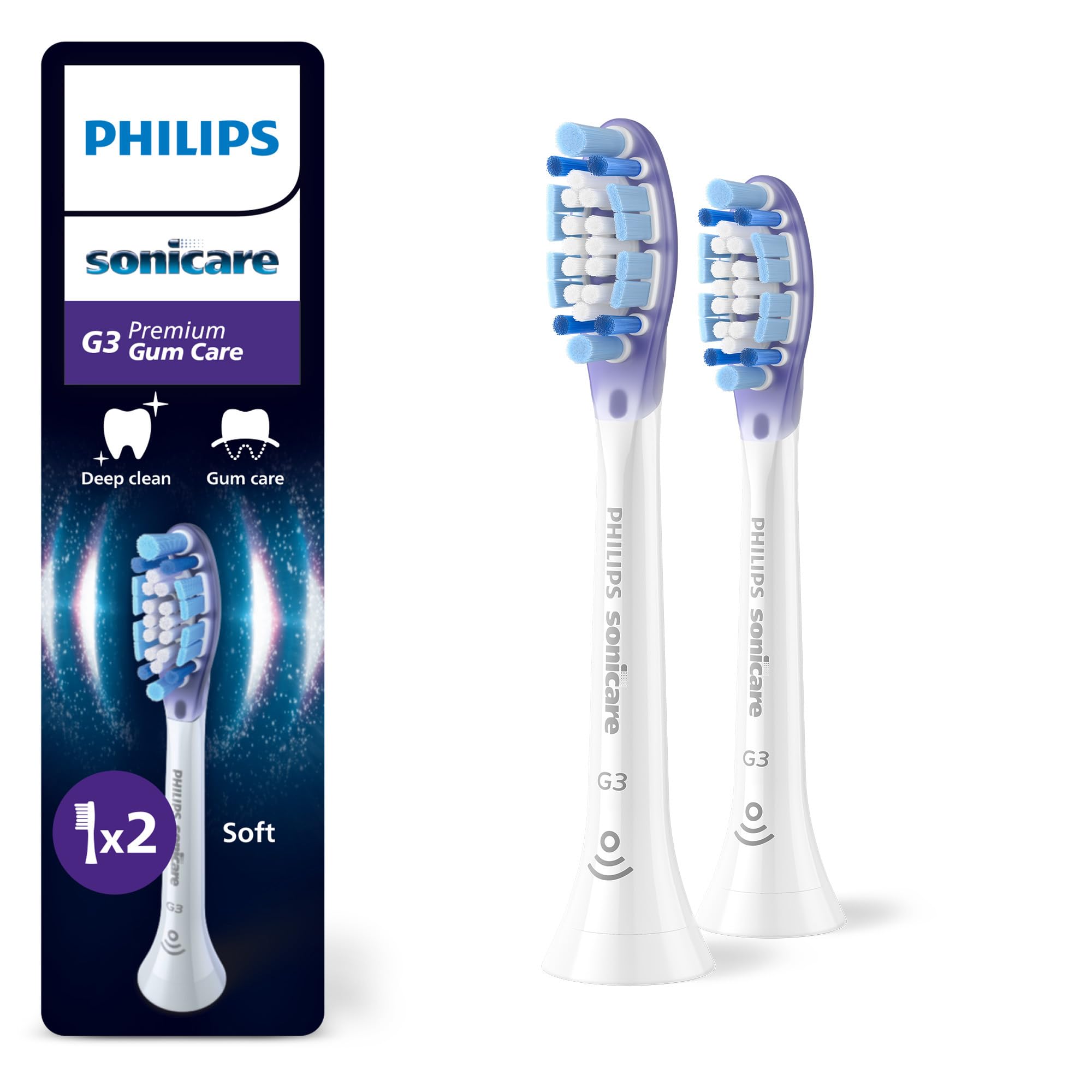 Philips Sonicare Premium Gum Care Hx9052/87 Toothbrush Replacement Heads 2 Pc