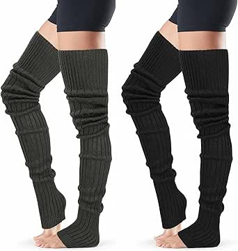 XEPST Beenwarmers voor dames, 2 paar modieuze gebreide