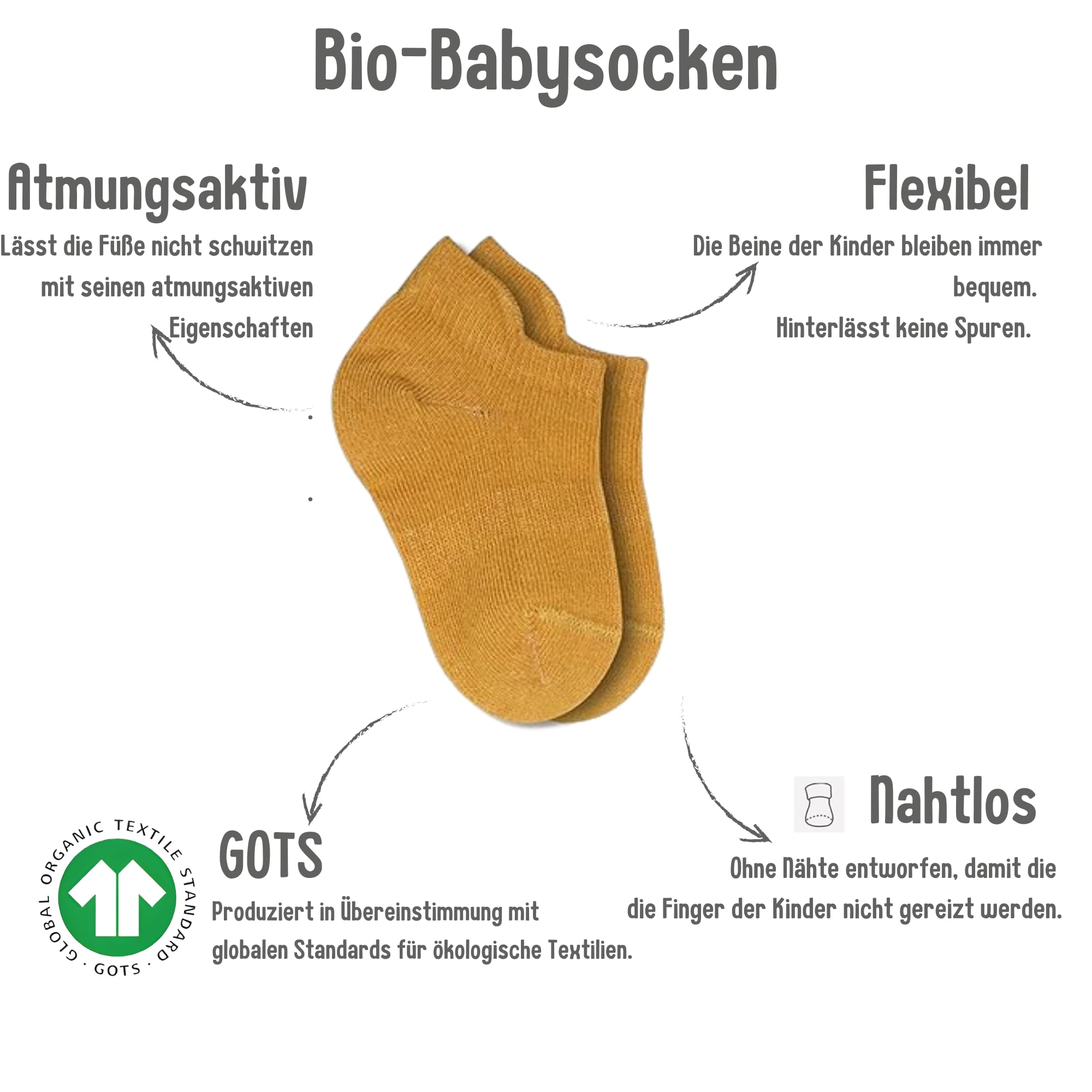 bistyle Lot de 6 paires de chaussettes en coton pour nouveau-né de 0 à 6 mois à 3 ans - Chaussettes sans couture - Chaussettes pour garçons et filles