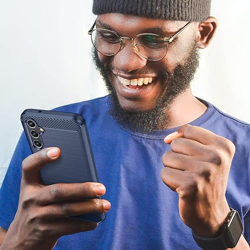 Miniatura 7 de Funda para Samsung Galaxy A14 5G, Galaxy A14 con protector de pantalla HD, absorción de golpes flexible de TPU parachoques de goma suave para