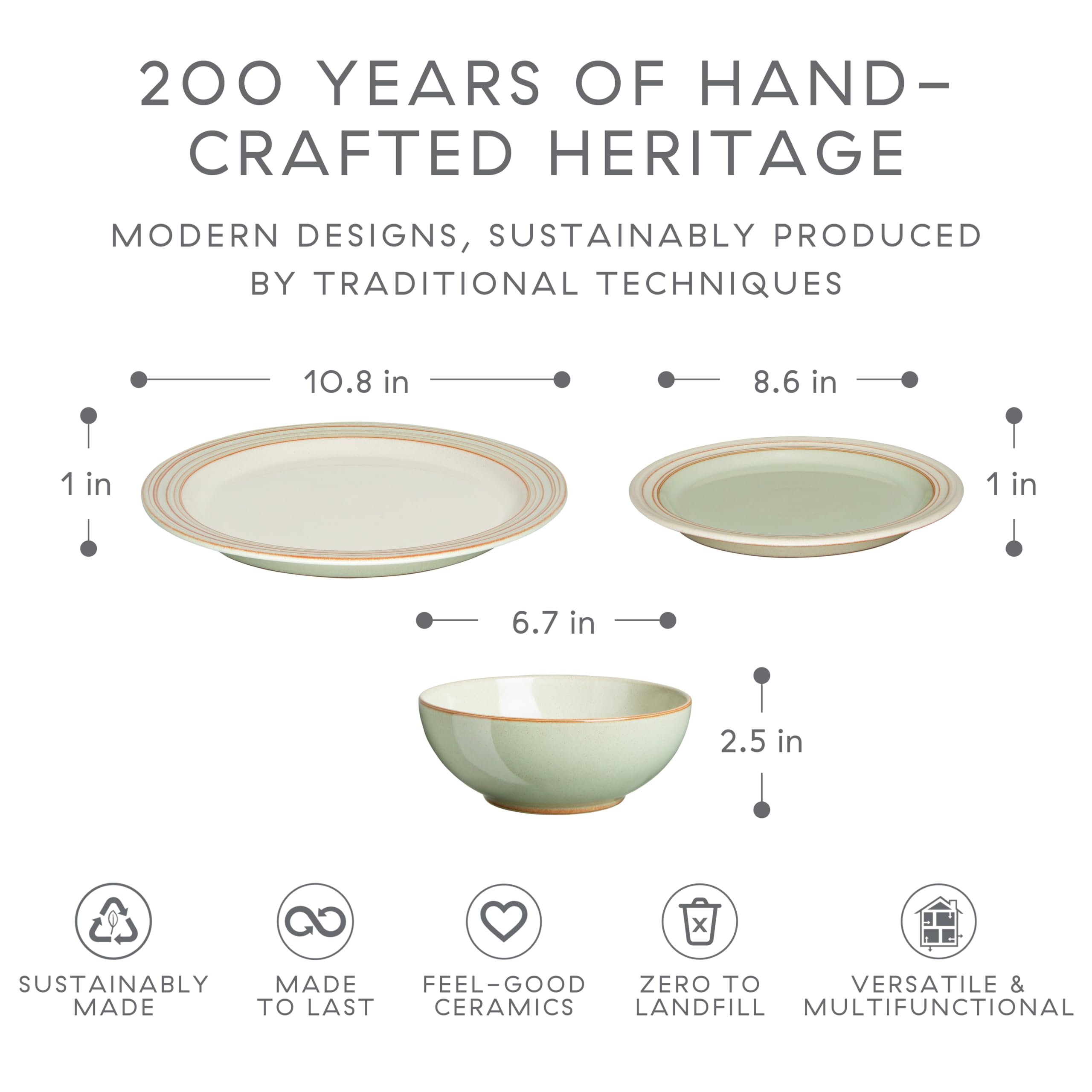Amazon.com | Denby - Heritage Orchard Dinner Set For 4-12 Piece