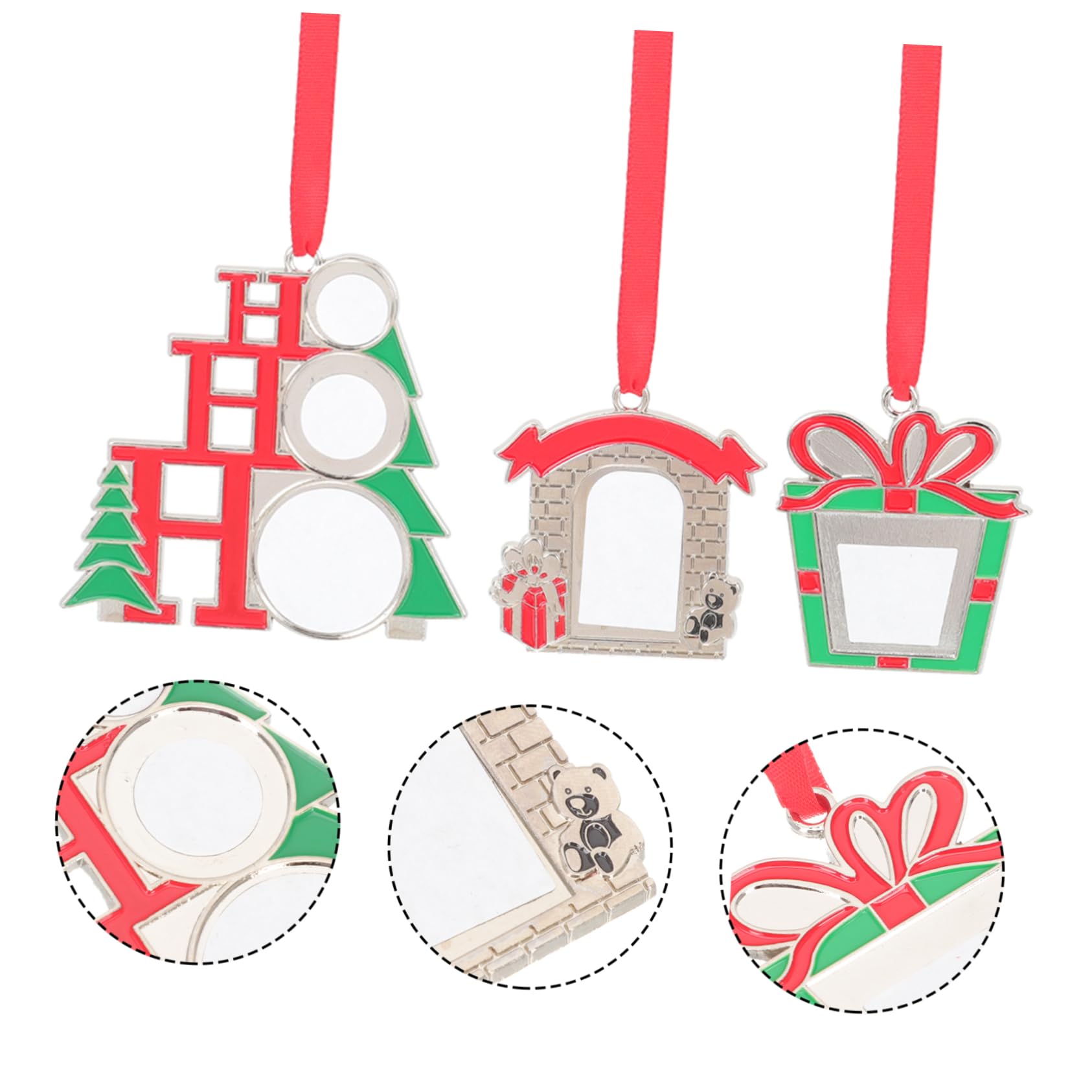 PRETYZOOM 12 STK Christbaumschmuck Weihnachtsdekoration Weihnachts-Sublimationsrohling-Anhänger personalisiert personalisierte Sublimationsanhänger