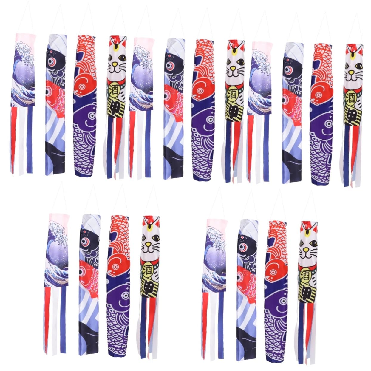 Manche à air restaurant de style unique lot de 5 drapeaux suspendus pour décoration extérieure