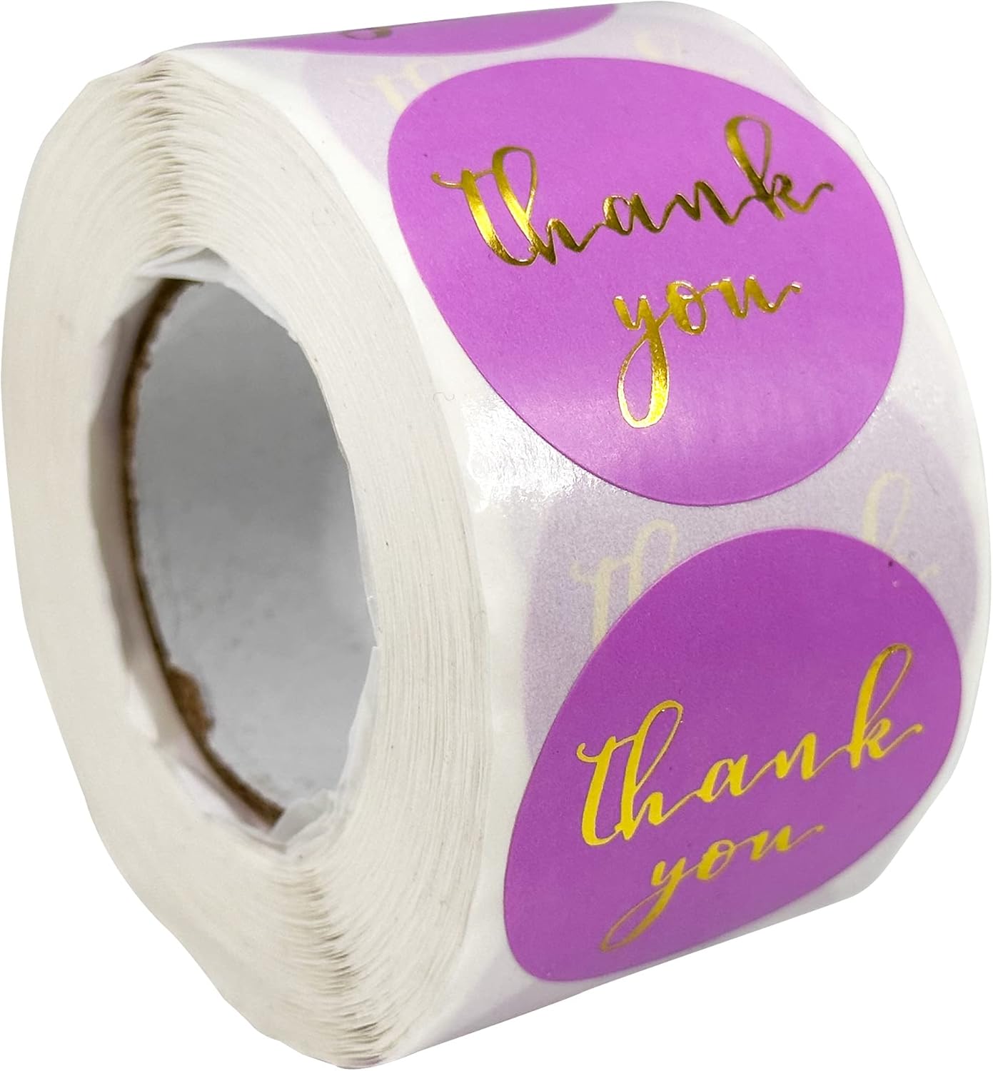 CuteBox Company 100pcs 8.5" x 11" Red Polka Dot on Kraft Flat Paper Gift Bags with 100pcs 1.5" Purple/Gold Thank You Stickers for Retail, Packaging, Party Favors, Birthdays, Weddings