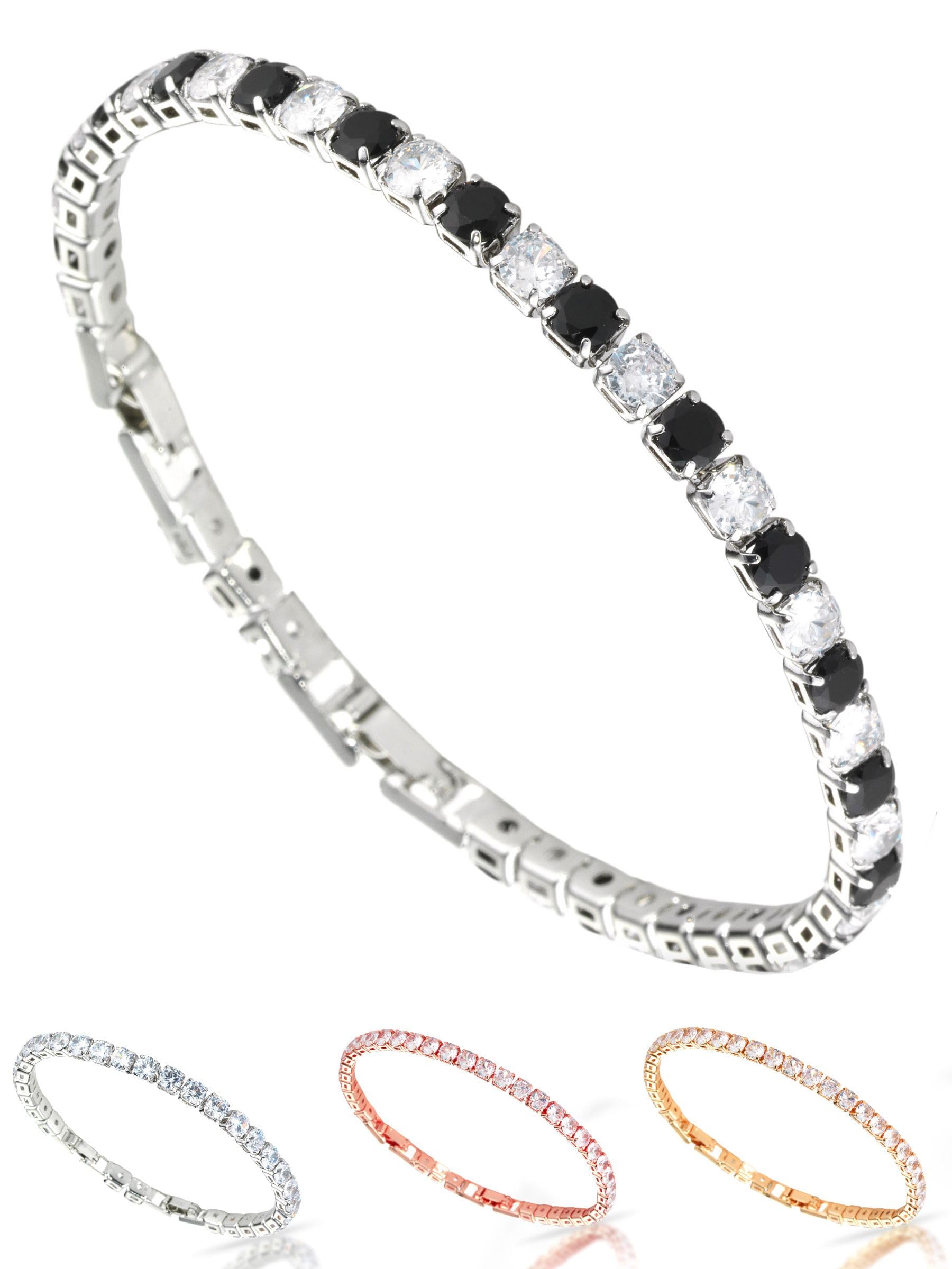 Wit gouden tennisarmband met diamant 42379976
