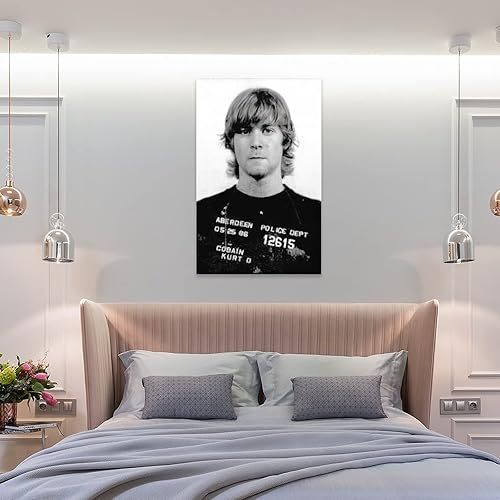 Miniatura 8 de Póster vintage en blanco y negro de mafia Kurt Cobain gángster, póster de retrato, póster de pintura en lienzo, pósteres e impresiones artísticas de