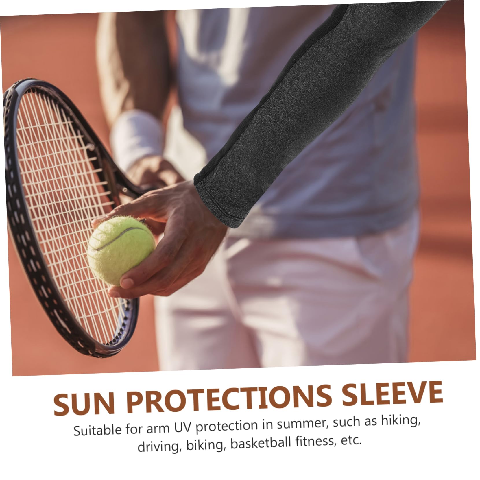 ibasenice Manga De Protección Solar Elástico Para Manga De Brazo Ultravioleta Manga Protectora Cubrir Hombres Mangas De Brazo Brazos Ciclismo Solar Apoyo Nylon Negro