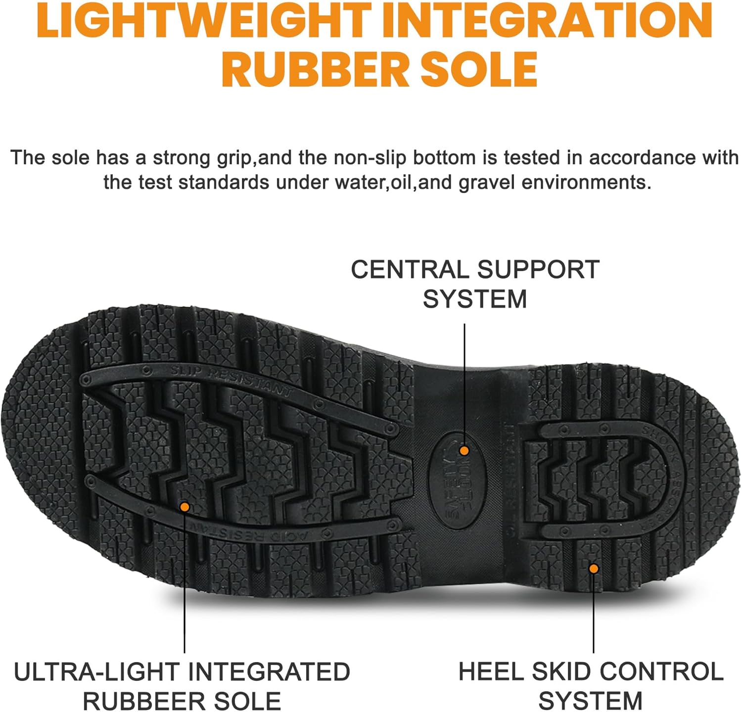 Work Boots for Men Waterproof Soft Toe Non Slip Comfortable Leather Workboots - Image 4